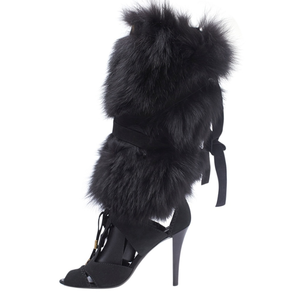 Louis Vuitton Anastasia Fur&Suede Sandals(148454) - Picture 4 of 8